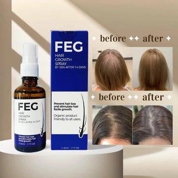 FEG hair growth spray precent hair loss stimulate hair focile growth ownning Longer, thicker and healthier hair